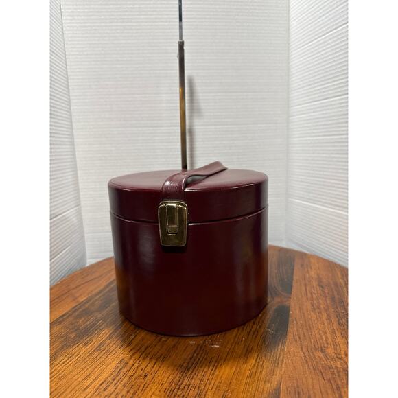 Vintage Mid Century Round Cosmetic Bag. - Picture 1 of 6